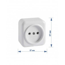 Розетка RIGHT HAUSEN ASTRA NV ТЕРМОПЛАСТ 1-я наружная белая