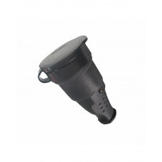 Гнездо RIGHT HAUSEN Waterproof штепсельное с/з черное IP44 HN-022032N