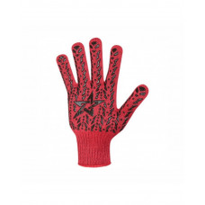 Перчатка "Звезда" плотная красная