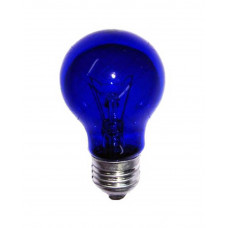 Лампа ЛОН 60Вт Е27 синяя Калашниково (ИНДИВИДУАЛЬНАЯ УПАКОВКА)