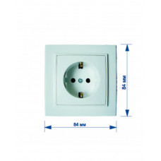 Розетка RIGHT HAUSEN KIRA 1-я внутренняя с/з белая керамика