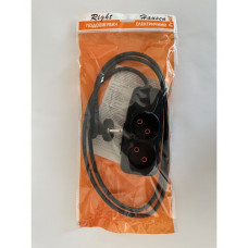 Удлинитель RIGHT HAUSEN 2 разъема/5 м ЧЕРНЫЙ