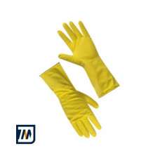 Перчатки хозяйственные латексные желтые XL