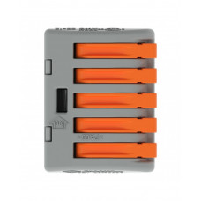 Клемма WAGO 5-конт. д/розпод. коробок, підключ. люстр, світильн., 0,08-2,5 мм, 4 мм 222-415