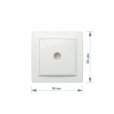 Розетка RIGHT HAUSEN KIRA 1-я внутренняя TV белая