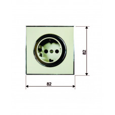 Розетка RIGHT HAUSEN LAURA 1-я внутренняя с/з золото