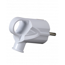 Вилка RIGHT HAUSEN SOFT LINE угловая с/з с кольцом белая HN-021051