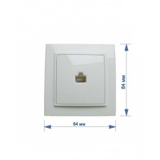 Розетка RIGHT HAUSEN KIRA 1-я внутренняя компьютерная белая