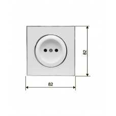 Розетка RIGHT HAUSEN LAURA 1-я внутренняя белая