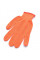 Перчатки синтетические оранжевые утепленные (12 пар в упаковке)