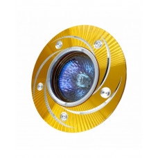 Светильник встраиваемый MR16 RIGHT HAUSEN серебряный узор золото HN-276038