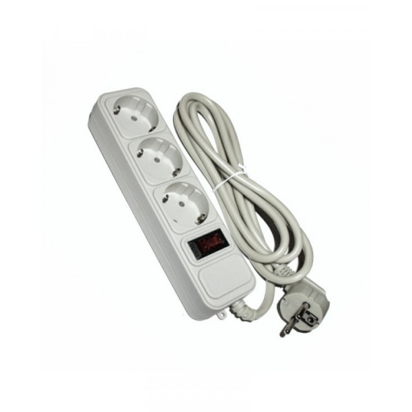 Фильтр Maxxtro компьютерный серый (4,5 м), 3 розетки