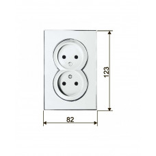 Розетка RIGHT HAUSEN LAURA 2-я внутренняя белая