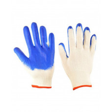 Перчатки стрейч, покрытые гладким латексом (женские) СИНИЕ