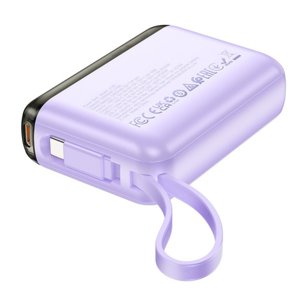 Зовнішній акумулятор HOCO J139 Hero 22.5W+PD20W fully compatible power bank(Type-C)(10000mAh) Purple