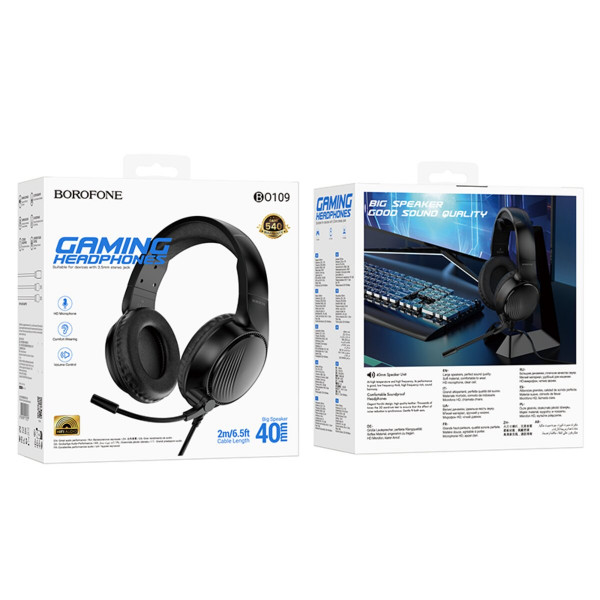 Навушники BOROFONE BO109 Bountiful gaming headphones Black