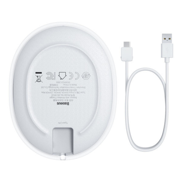 Бездротовий зарядний пристрій Baseus Jelly wireless charger 15W White