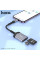 Кардридер HOCO UA25 2-in-1 card reader iP Metal Gray