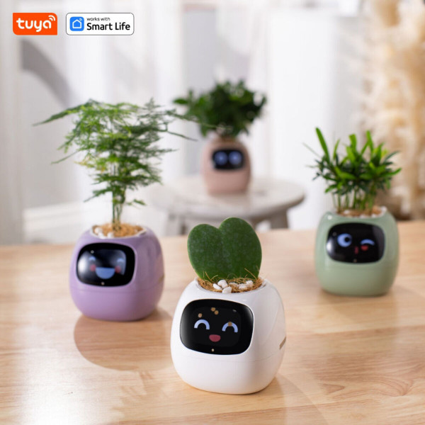 Інтерактивний розумний горщик для рослин Ivy Smart Planter Tuya AI, Purple