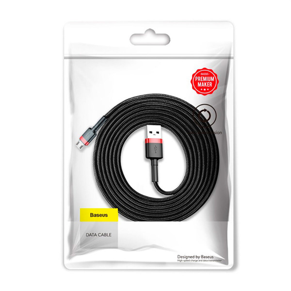 Кабель Baseus Cafule Cable USB For Micro 1.5A 2m Red+Black