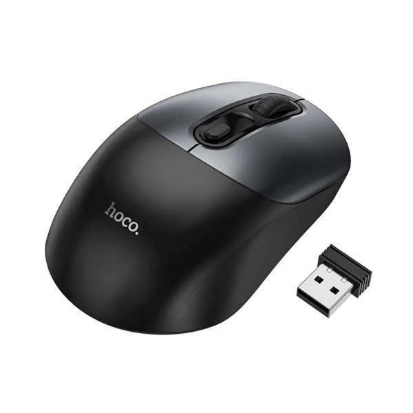 Маніпулятор миша HOCO GM28 2.4G business wireless mouse Black Metal Gray