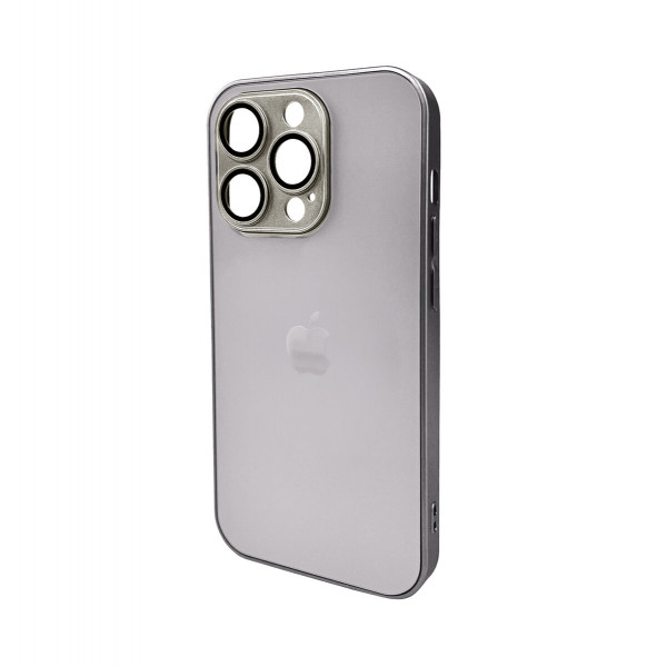Чохол для смартфона AG Glass Matt Frame Color Logo for Apple iPhone 15 Pro Titanium Grey