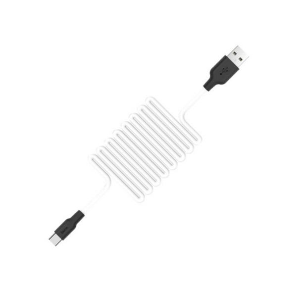 Кабель HOCO X21 USB to Type-C 2A, 1m, silicone, TPE connectors, Black+White
