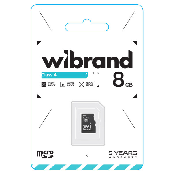 Карта пам'яті microSDHC Wibrand 8Gb class 4