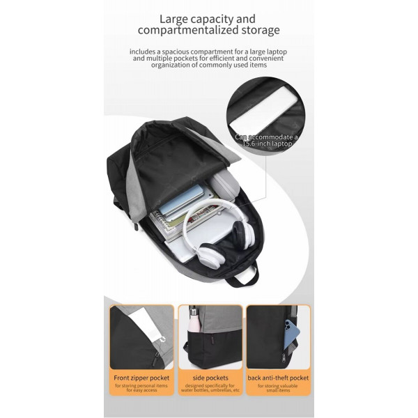 Рюкзак Tigernu T-B9325 15.6" Grey