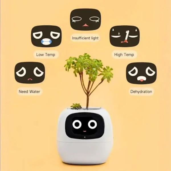 Інтерактивний розумний горщик для рослин Ivy Smart Planter Tuya AI, Green