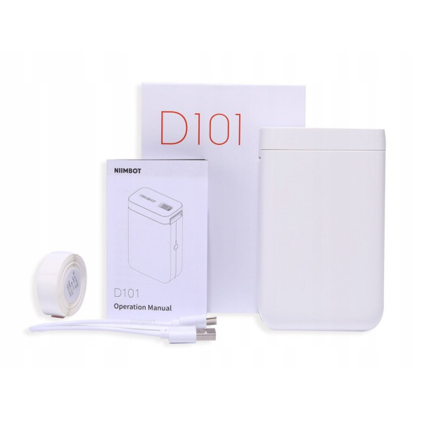 Термопринтер для друку наклейок NIIMBOT D101 White (A1A88628624)