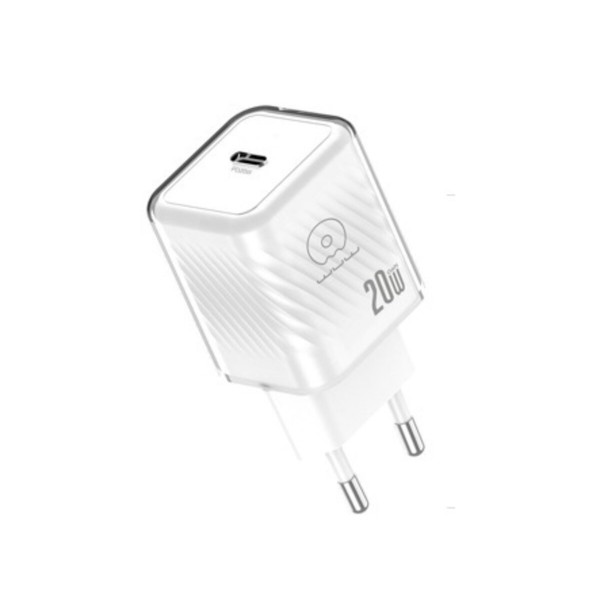 Мережевий зарядний пристрій WUW-C225 20W Gan Charger USB C white