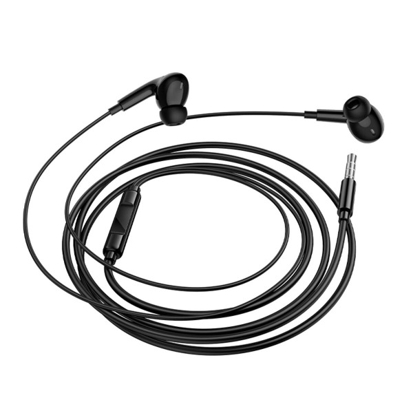 Навушники BOROFONE BM100 Pro Fuente universal earphones with microphone Black