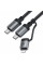 Кабель ACEFAST C20-01 USB-C to USB-C / Lightning aluminum alloy connectors charging data cable Black
