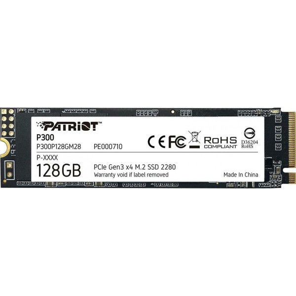 Накопичувач SSD M.2 Patriot P300 128GB NVMe 2280 PCIe 3.0 3D TLC