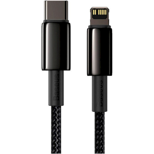 Кабель Baseus Tungsten Gold Fast Charging Data Cable Type-C to iP PD 20W 1m Black