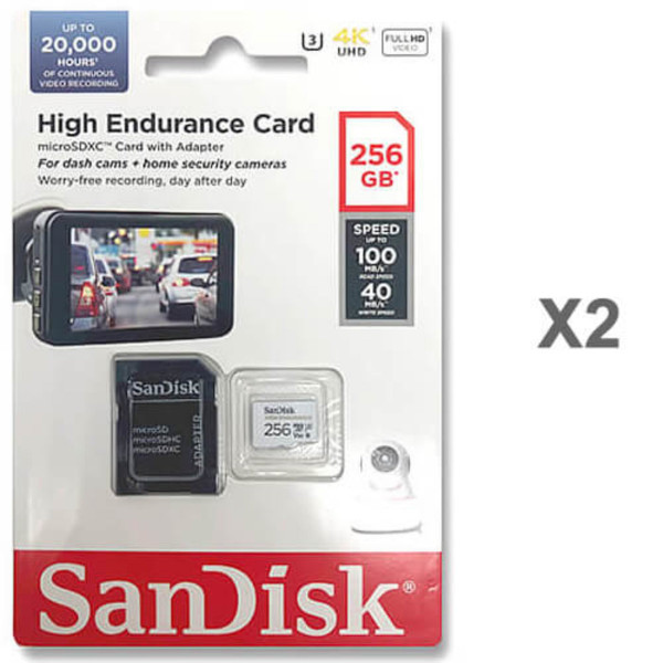 Карта пам'яті microSDXC (UHS-1 U3) SanDisk High Endurance 256Gb class 10 V30 (100Mb/s) (adapterSD)