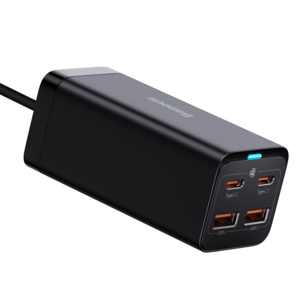 Мережевий зарядний пристрій Baseus GaN3 Pro Desktop Fast Charger 2U+2C 100W EU Black