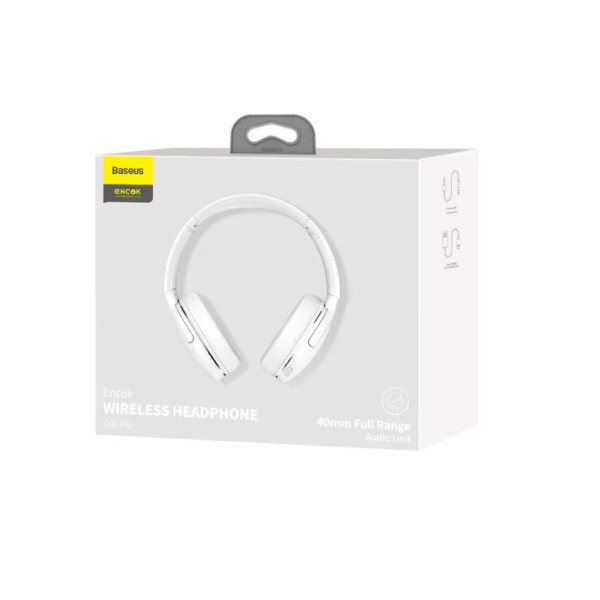 Бездротові навушники Baseus Encok Wireless headphone D02 Pro White