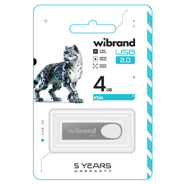 Флеш-накопичувач Wibrand USB 2.0 Irbis 4Gb Silver