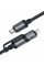 Кабель ACEFAST C20-01 USB-C to USB-C / Lightning aluminum alloy connectors charging data cable Black