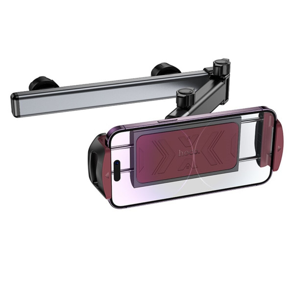 Автотримач для телефона HOCO H69 Gamble telescopic tablet car holder (rear pillow) Black and Red