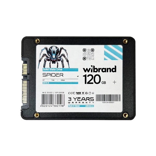 Накопичувач SSD Wibrand Spider 120GB 2.5" 7mm SATAIII Bulk