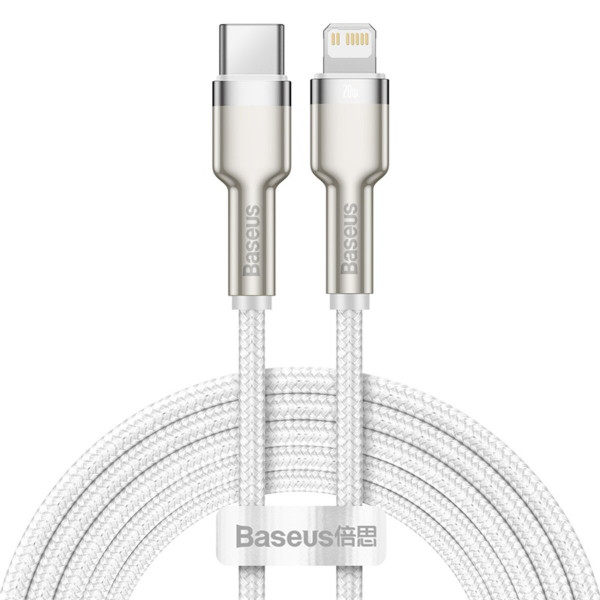 Кабель Baseus Cafule Series Metal Data Cable Type-C to iP PD 20W 2m White