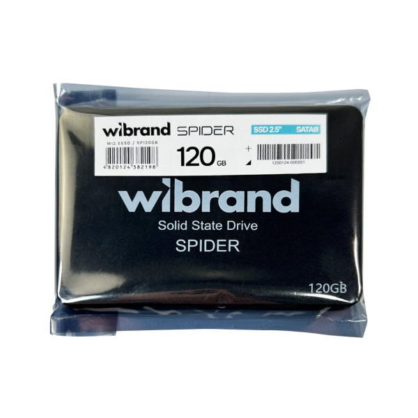 Накопичувач SSD Wibrand Spider 120GB 2.5" 7mm SATAIII Bulk