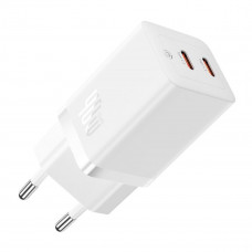 Мережевий зарядний пристрій Baseus GaN5 Pro Fast Charger C+C 40W EU White