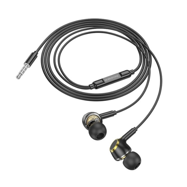 Навушники BOROFONE BM90 Miller universal earphones with microphone Black