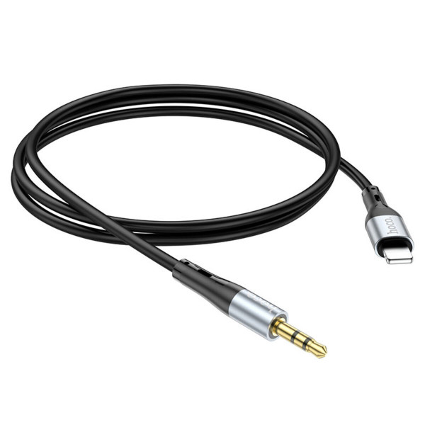 Аудiокабель HOCO UPA22 iP silicone digital audio conversion cable Black