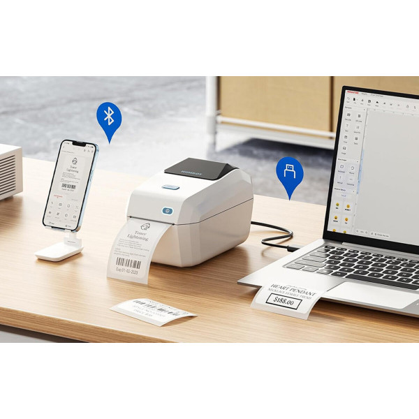 Термопринтер для друку наклейок NIIMBOT K3_W Lvory white (1AE10271603)