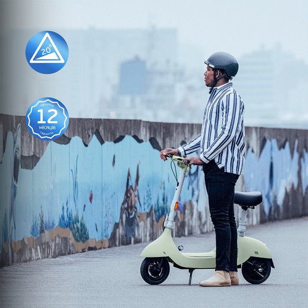 Електросамокат з сидінням OKAI Ceetle PRO EA10C Mint Green 10', 350(900)W, 25Km/h, 10.4Ah, 55Km, 20%,NFC, App, 29kg